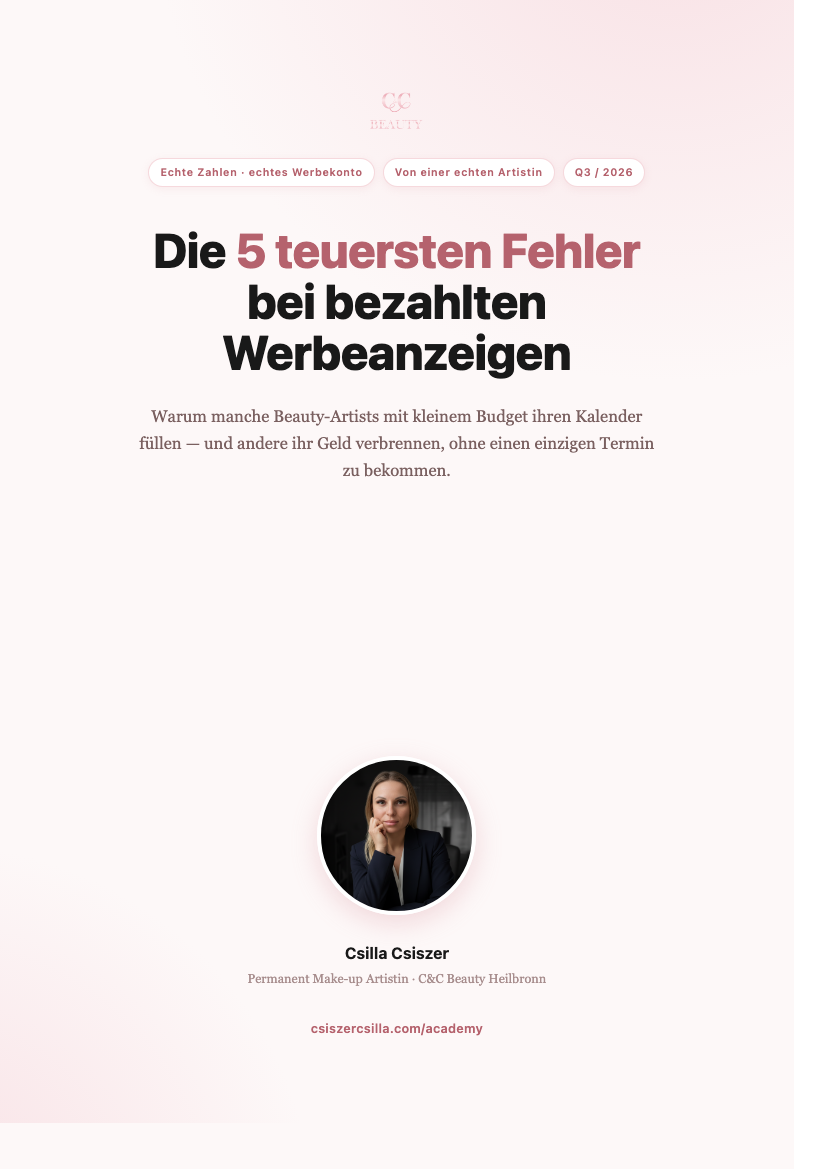 Gratis-Guide: Die 5 teuersten Fehler bei bezahlten Werbeanzeigen